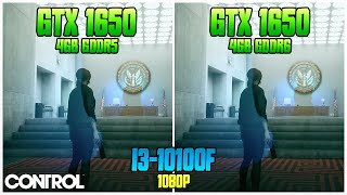 GTX 1650 gddr5 vs GTX 1650 gddr6 with i310100F  Control [upl. by Lalla941]