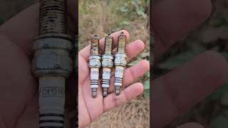 Condition of NGK Iridium spark plugs after 20000kms shortsindia [upl. by Nnewg881]