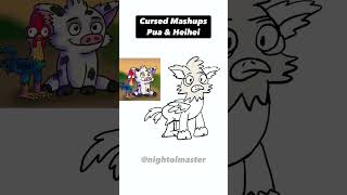 Cursed Mashups PuaHei shorts art cartoons speedpaint [upl. by Firooc]