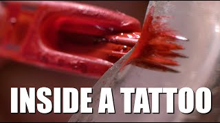 Tattoo on Transparent quotSkinquot at 20000fps  The Slow Mo Guys [upl. by Eelame833]