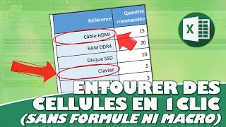 Comment entourer automatiquement cellules non conformes Excel sans MF conditionnelle ni formule [upl. by Gide]