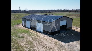 30x50x10 garage installed in NC [upl. by Fillian]