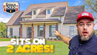 Inside Massive JACKSON MS Area Custom Homes on Acreage for CHEAP  Brandon MS  Flowood MS [upl. by Haswell]