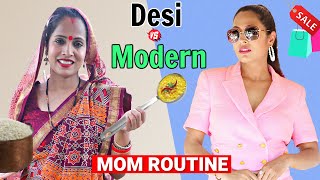 Mom Daily Routine THEN vs NOW  Desi Vs Modern  ShrutiArjunAnand [upl. by Neirol911]