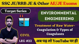 Coagulation amp Types of Coagulants  Environment Engg  Civil Engineering  SSC JE 2023RRB JE 2023 [upl. by Aztiley461]