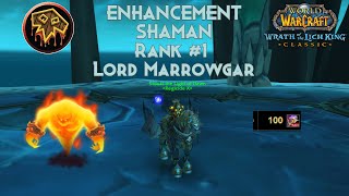 ICC 25m LORD MARROWGAR RANK 1 WORLD ENHANCEMENT SHAMAN 15377 dps [upl. by Boyden]