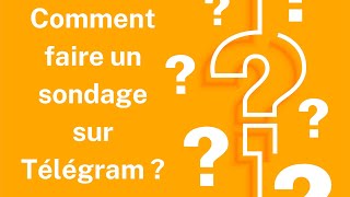 Comment faire un sondage sur Télégram [upl. by Dar920]