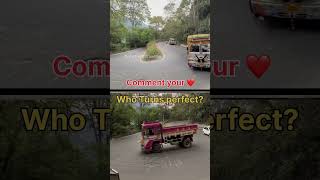 Tipper lorry and loaded truck in sharp curve ghat road who turns perfectly drivingskills [upl. by Aelak]