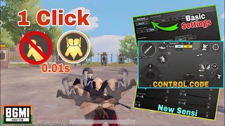 New🔥Best Sensitivity  Control CODE 5 Finger FASTER PLAYER  Perfect BGMI Settings Guide [upl. by Kwok]