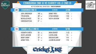 Edinburgh 2nd XI v Surrey Hills 2nd XI [upl. by Nadabb]