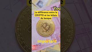 Crypto VS billet de banque crypto cryptomonnaie trading investissement bitcoin btc cryptos [upl. by Kinney]