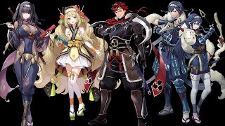 Fire Emblem Heroes Voice Clips  Family Ninja Class Tharja Celine Diamant Lucina Chrom Duo [upl. by Connel35]