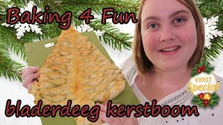 Bladerdeeg Kerstboom  Baking 4 Fun [upl. by Tyoh]