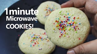 1 minute Microwave Cookies recipe।। perfect microwave cookies।। [upl. by Ahter]