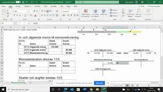 Bokföring momsdeklaration o betalning [upl. by Ettezzil]