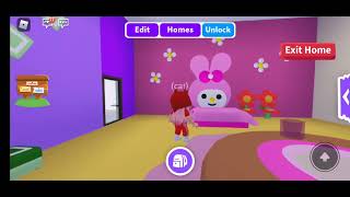 Adopt me Hello kitty and Sanrio Friends Bed Room ideas [upl. by Maurili550]