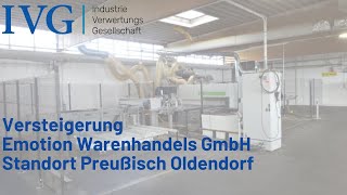 Versteigerung Emotion Warenhandels GmbH Standort Preußisch Oldendorf I IVG [upl. by Llertnek]