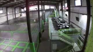 Inside ZIP CITY Streetsboro Trampoline Rockwall and Zip Line Park [upl. by Ahsener]