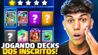 TESTANDO E AVALIANDO O DECK DOS INSCRITOS a maior loucura ep20 [upl. by Nauaj653]