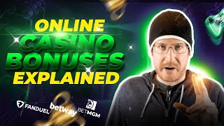 Online Casino Bonuses Explained Match Deposit Risk Free Bets Free Spins and More [upl. by Alejoa]