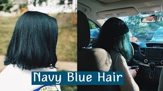 how to DYE DARK HAIR BLUE no bleach [upl. by Davis888]