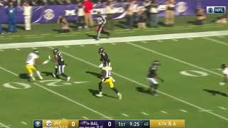 Ben Roethlisberger Punt vs Ravens  NFL Highlights [upl. by Sotnas169]