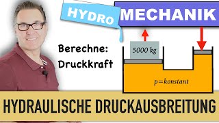 Druckausbreitung Hubzylinder  Hydrostatischer Druck  Hydraulische Anlagen  Druckwandler [upl. by Magan]