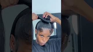 Top knot bun tutorial ❤️❤️❤️youtubeblack youtubeshorts hairtutorial [upl. by Ennylyak]