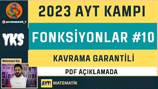 FONKSİYONLAR 10 2023 AYT FONKSİYON GRAFİKLERİ 2023yks [upl. by Aicala]