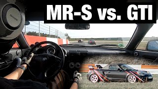 1ZZ Toyota MRS vs Golf 7 GTI  Trackbattle [upl. by Bennink]