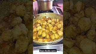 soya chunks curry with simple way 😊food cooking soyachunkrecipe soyachunksgravy [upl. by Ardnosal375]