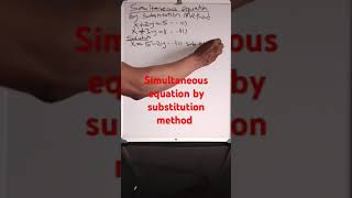 Solving simultaneous equation by substitution method [upl. by Fredek]