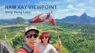 A Steep Hike to Stunning Views  Nam Xay Viewpoint Vang Vieng Laos [upl. by Courcy]