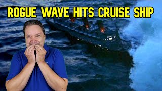 ROGUE WAVE HITS CRUISE SHIP SENDING EVERYTHING FLYING [upl. by Nivrek]