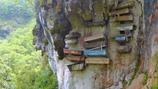 Philippines Unique Burial Ritual  Sagada Hanging Coffins Virtual Hiking Tour 4K [upl. by Allemat337]