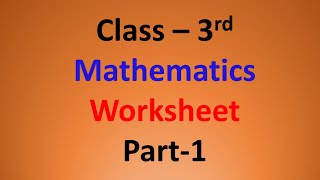 class 3 maths worksheet  3rd class math worksheet grade 3 math worksheet [upl. by Ynafit278]