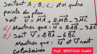 Exercice corrigé 10  Vecteurs et Translation  3AC [upl. by Syck]