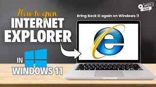 How to Access Internet Explorer on Windows 11 Two Simple Methods [upl. by Holli751]