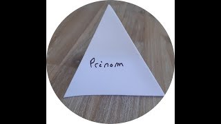 Tétraèdre porte Prénom origami [upl. by Rendrag483]