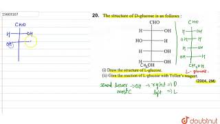 The structure of Dglucose is as follows i Draw the structure of Lglucose [upl. by Oiretule896]