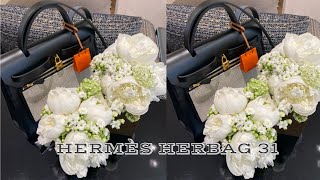 HERMES HERMES HERBAG 31 UNBOXING  HERMES HERBAG WATERPROOF  HERMES UNBOXING 2022MABEL IN HAMBURG [upl. by Acinahs]