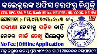 Odisha Collector Office Recruitment 2024  Odisha Govt Job Recruitment 2023  Odisha Government Jobs [upl. by Vahe]