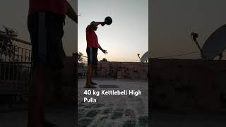 40 kg Kettlebell High Pulls [upl. by Neelac]