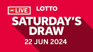 The National Lottery Lotto Draw Live Results from Saturday 22 June 2024  lotto live [upl. by Ahsaenat810]