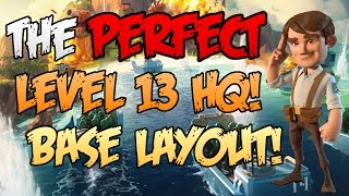 Boom Beach  Best quotLevel 13 HQquot Base Layout EVER [upl. by Zetnod998]