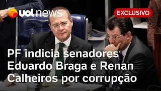 Renan Calheiros Eduardo Braga e Romero Jucá são indiciados pela PF por corrupção [upl. by Atterys42]