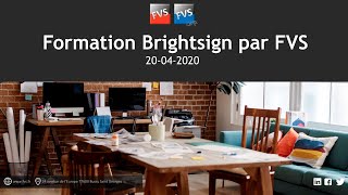 Formation Brigthsign  Brightauthor niveau 1 par FVS [upl. by Dierdre]