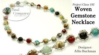 Woven Gemstone Necklace DIY Tutorial [upl. by Nadine]