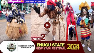 masquerades  Enugu State New Yam festival 2024 [upl. by Acinoev303]