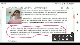 uncitral model law on e commerce [upl. by Yffat]